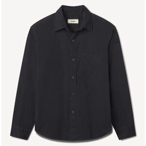 Buck Mason Draped Twill One Pocket Shirt in Black